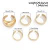 Design Sense Lava Metal Smooth Opening Ring Ring for Women's Niche Texture Geometric Curved Ring