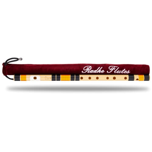

Radhe Flutes | PVC Fiber | C Natural | Right-Handed | Velvet Cover Included | Color Variations + Beginner s Flute Online Course in Hindi and English (