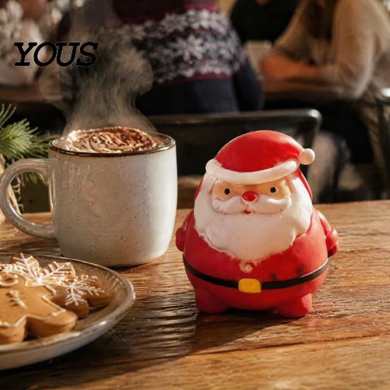 Portable Stress Balls Christmas Squeeze Toy, Santa Claus Shape Soft TPR Relief Sensory Fidget Relaxation for Adults Durable Novelty Hand Kneading Toy