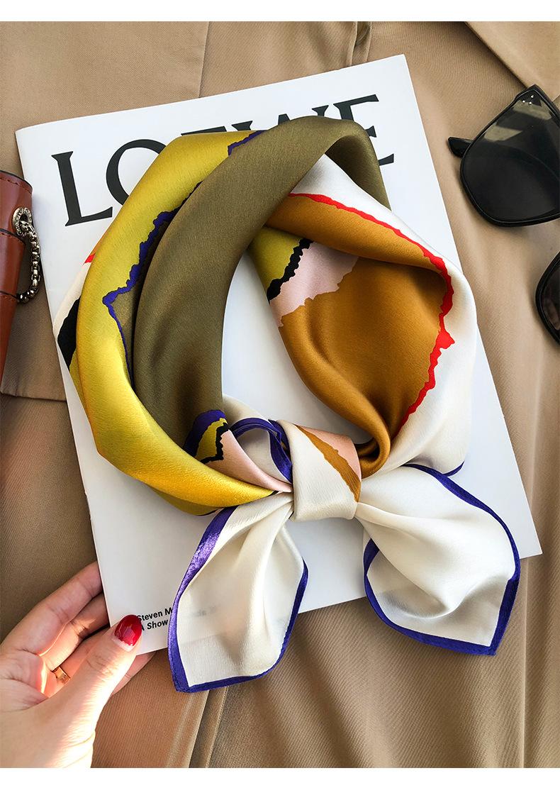 Korean Wind Mulberry Silk Silk Scarf Women S Autumn Style Foreign Style Fashion Versatile 70Cm Chinese Square Scarf Silk Silk Scarf Decorative Scarf 68-68