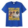 Funny Tummy Ache Survivor Raccoon Meme Print Tee Shirt Unisex Wounisex Humor Cute Oneck Tshirts Fashion High Quality Cotton T Shirts