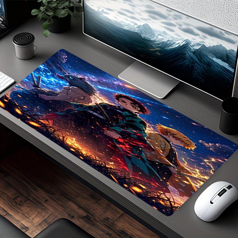 Demon Slayer Print Mouse Pad, for Keyboard Pad Laptop PC Mat for Office Home Use, Desk Decor, Perfect Birthday Gift for Gamers
