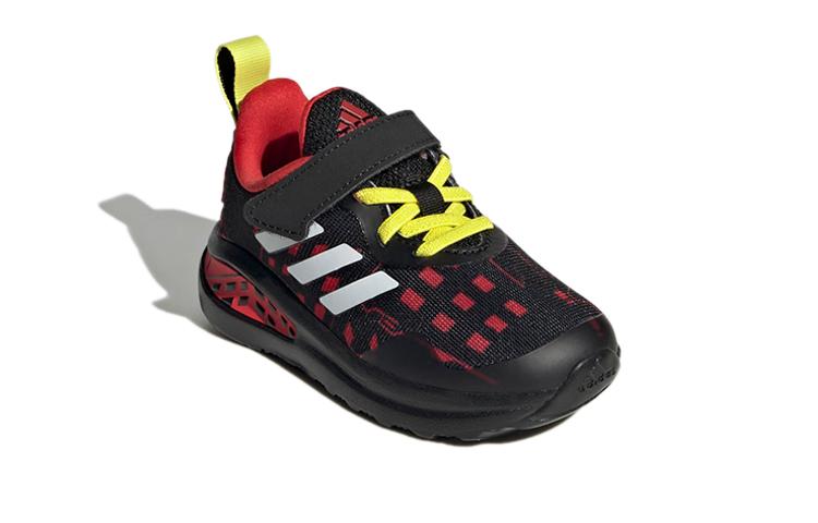 MARVEL X Adidas Adventures Fortarun Abrasion Resistant Low Top Sports Casual Shoes Black Red Infant And Toddler H68114
