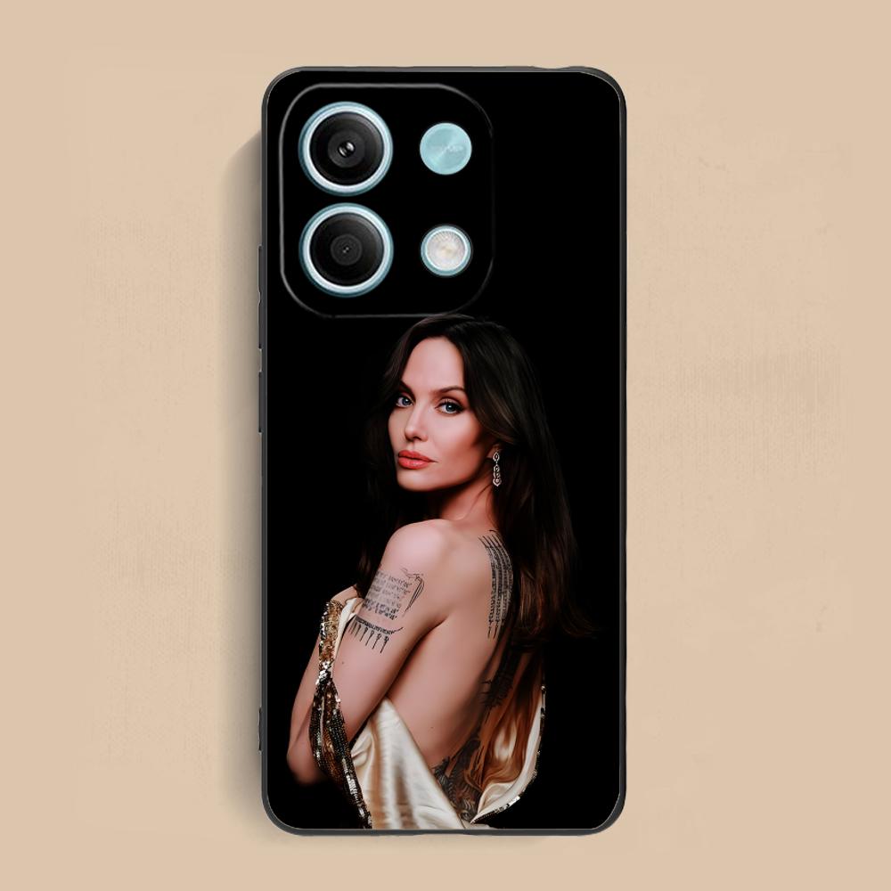 Angel Jolie Matte TPU Mobile Phone Case for Xiaomi Redmi 15 14 13 12 A5 3 2 1 C Plus 4G 5G Colorful Printing Cover