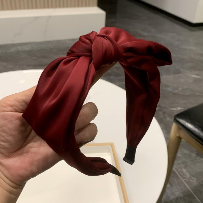 

Проста пов язка для волосся з бантиком для жінок однотонна вузлова обруч для волосся широка пов язка на голову корейські аксесуари для волосся головний убір для дівчаток Size fits all