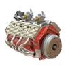 Cison V8 Engine Kit Gas,Ohv V8 Small Block Engine Model Kits 4-Stroke 44cc Water-Cooled 1/6,Mini Build Your Own Stem Cison Running Engine Kits