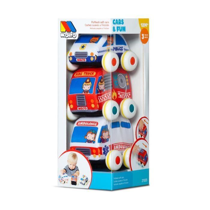 Police, Fire and Ambulance Cars - MOLTO - Toy - Indoor - Baby - 3 Years - Multicolor