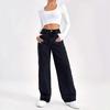 High-Waisted Straight Leg Jeans Women Slim Fit Loose Wide Pants Casual Comfortable Cotton Denim Trousers