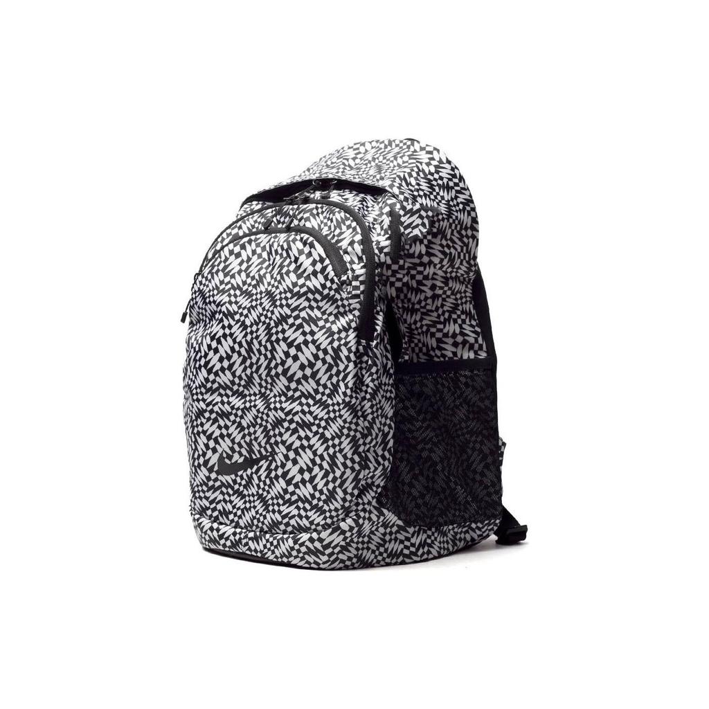 Nike Color Block Zipper Backpack Unisex Backpacks Black White BA4882-008