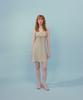 Lulu Seoul Dot Halter Dress (Light Khaki)