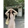 Pink French Lace Patchwork Camisole Dress - Summer Fairy Style