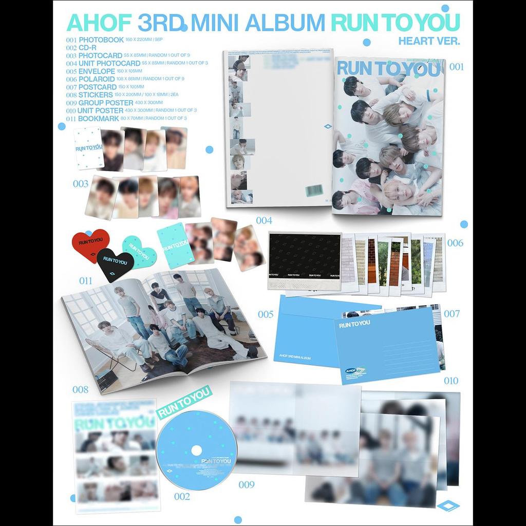 AHOF [RUN TO YOU] PHOTOBOOK Ver. / 3rd Mini Album + Free Gift