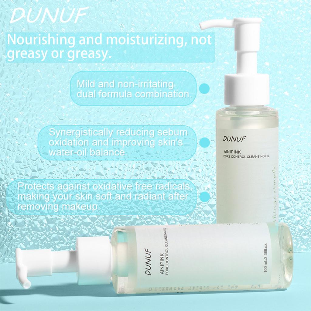 100ML Cleansing Oil with Plant Extracts Deep Pore Cleansing Moisturizes Reduces Blackheads Makeup Remover for Face Skin Care
