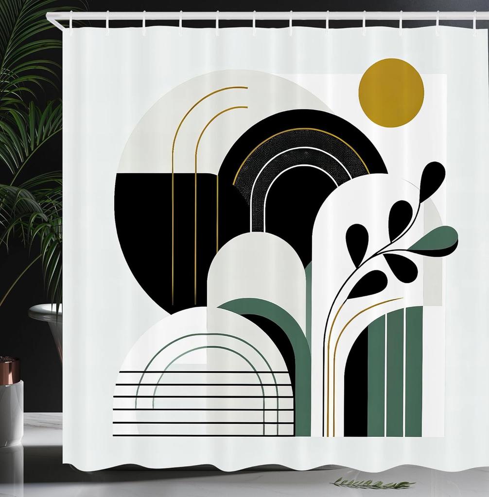 Oriental Atmosphere Warm Tone Mandala Gorgeous Life Tree Shower Curtain, Fabric Bathroom Decorative Shower Curtain With Hook