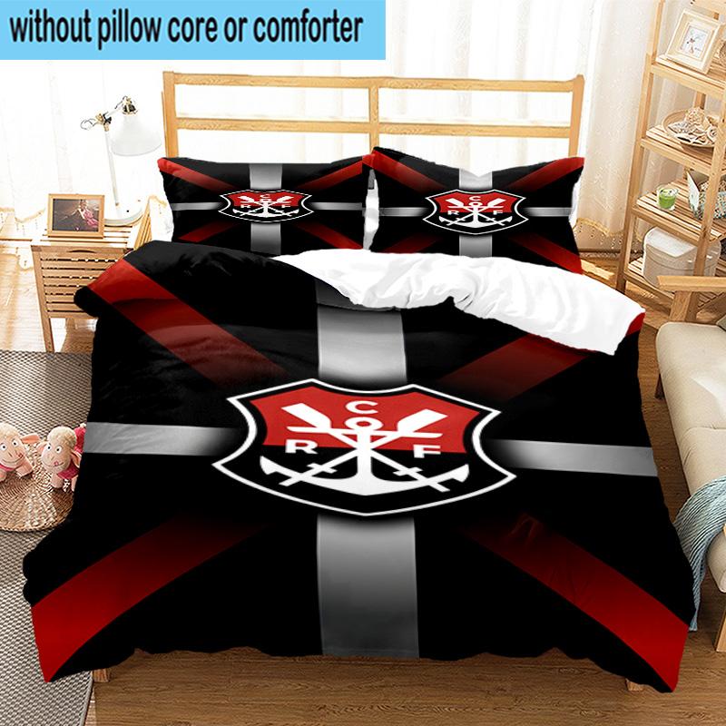 3pcs CR Flamengo Printed Bedding Set Duvet Cover Closure Includes 1 Duvet Cover & 2 Pillowcases Bedding Sets Home Decor Gifts