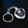 Fashion Colorful Fairy Rose Flower Pattern Love Shape Crystal Rhinestone Led Light Keychain Lover Key Chain Keyring Jewelry