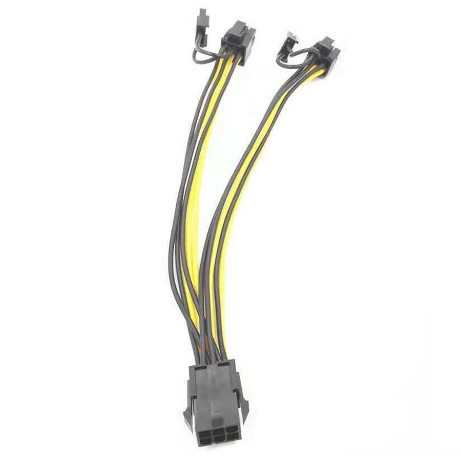 10x PCI Express 6 pin female to Dual 8pin male PCIE GPU Card Power Cable Adapter