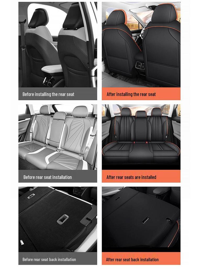 Boyue L Vollbezug Atmungsaktives Perforiertes Leder Autositzbezug für Alle Jahreszeiten