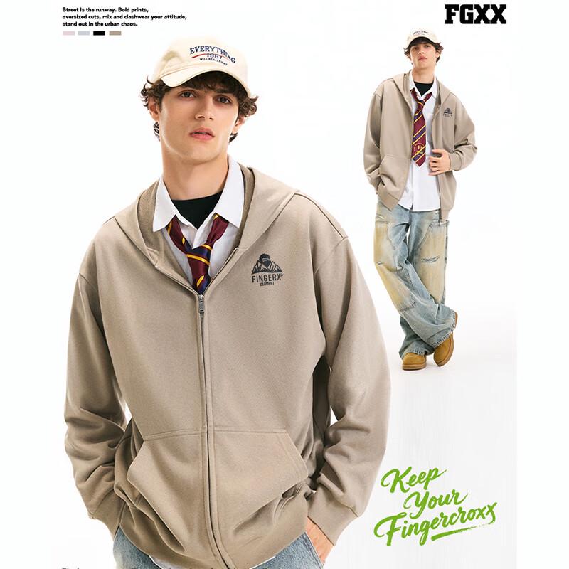 Fingercroxx Men's Casual Loose-Fit Cardigan Sweatshirt
