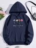 Bloom Like A Flower Pattern Women Hoody Loose Y2K Casual Sportswear Fleece Pocket Hoodie Autumn All-Match Woman Clothing