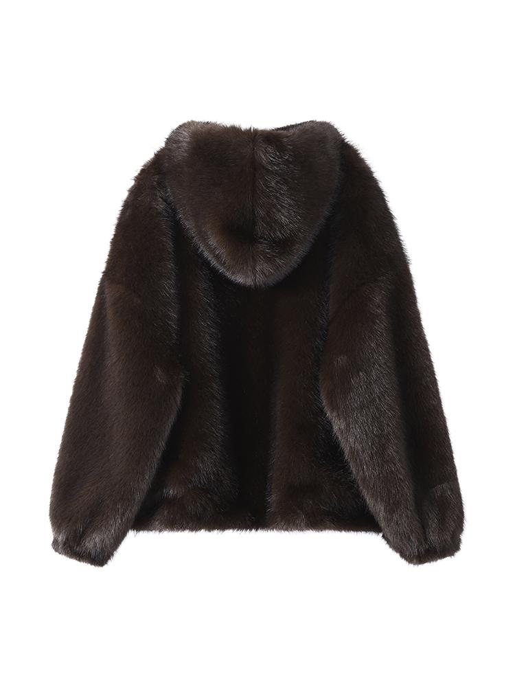 Women's Fur Hoodie Women's Hooded Pullover Women's Loose Hoodie Women's Brown Hoodie 2026