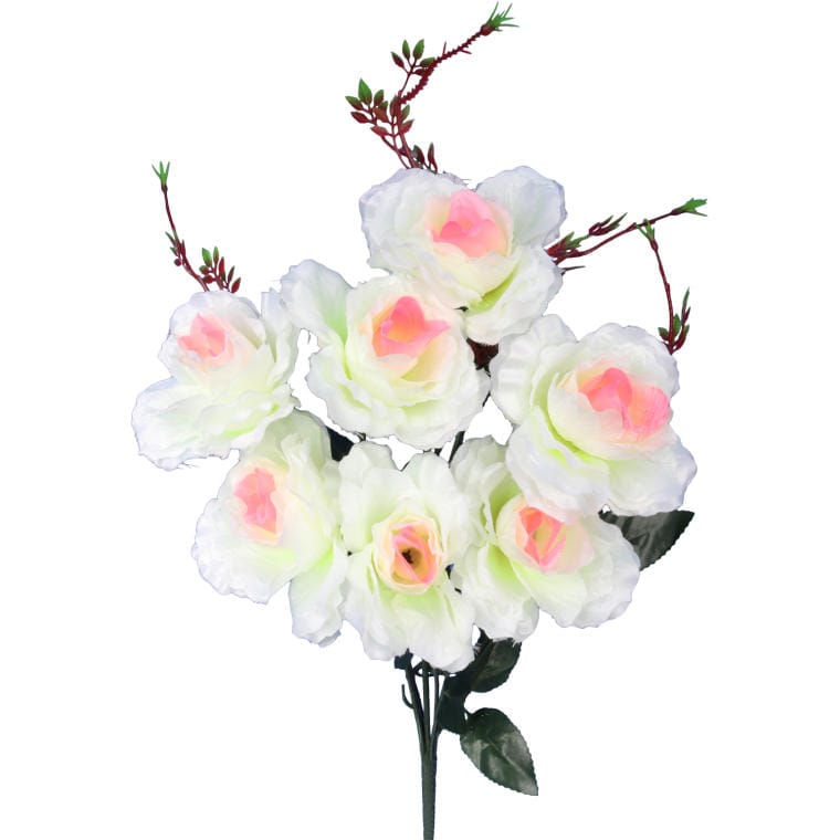Bouquet of 7 white ROSES 70 CM