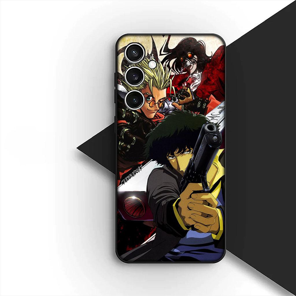Handyhülle für Samsung Galaxy S25 S24 S23 FE Ultra Plus S7 Edge S25+ S23+ A56 5G Funda Hülle Weiche Hülle Trigun Stampede
