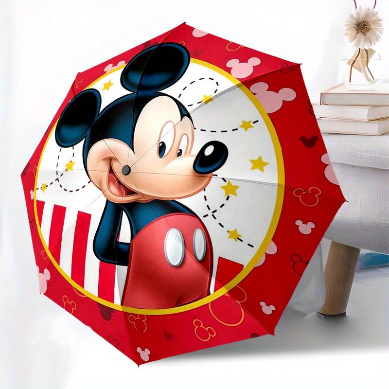 Mickey Mouse,Disney Automatic Opening and Closing Umbrella - 8-rib Folding Design, Lightweight and Portable, Suitable for Daily Business Use