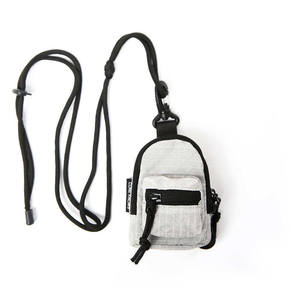 Card Holder Mini Wallet Waterproof Small Storage Bag Earphone Bag Mini Nylon Crossbody Bag Student серый 980₽