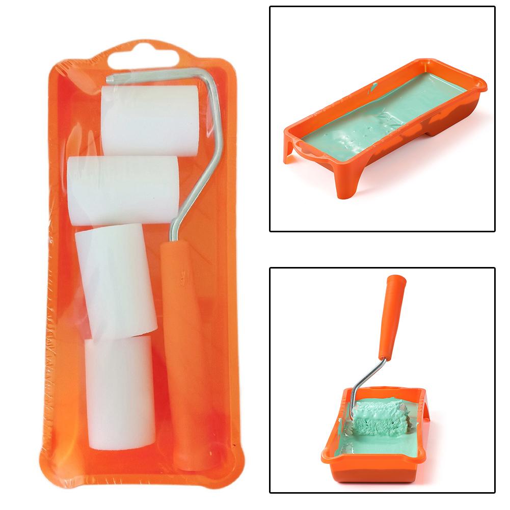2 Inch Small Paint Roller Kit High-Density Foam Paint Roller  Paint Tray Liner