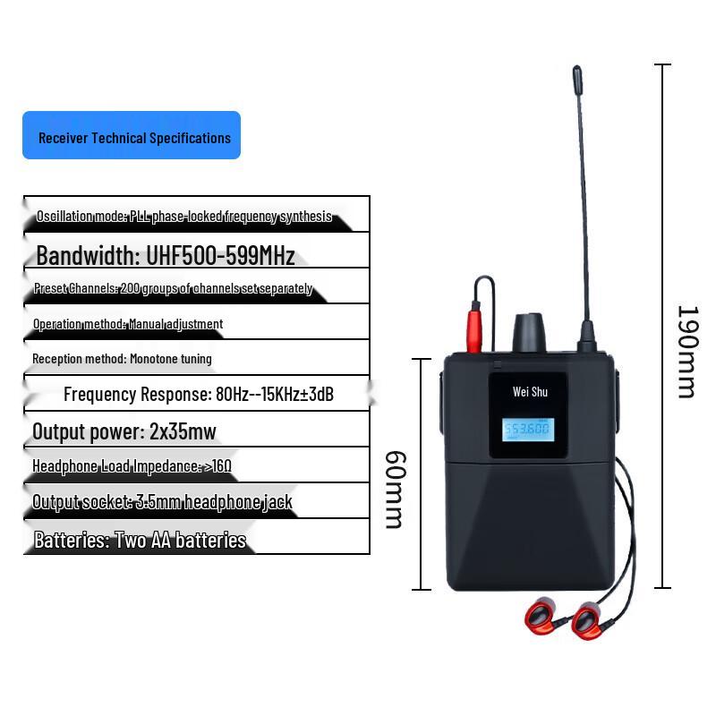 Weishu WS04 Professional Wireless In-Ear Monitor System (CN version)