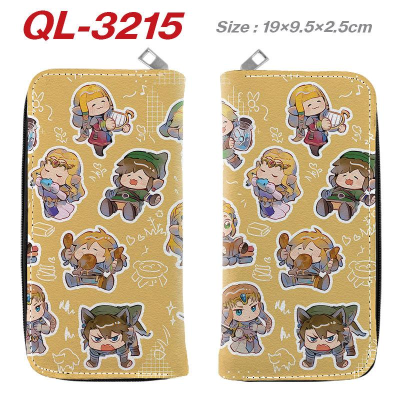 Zelda Legend Wallet Full Color Zip Long Purse Anime Handbag Coin Bag Organizer 1pcs