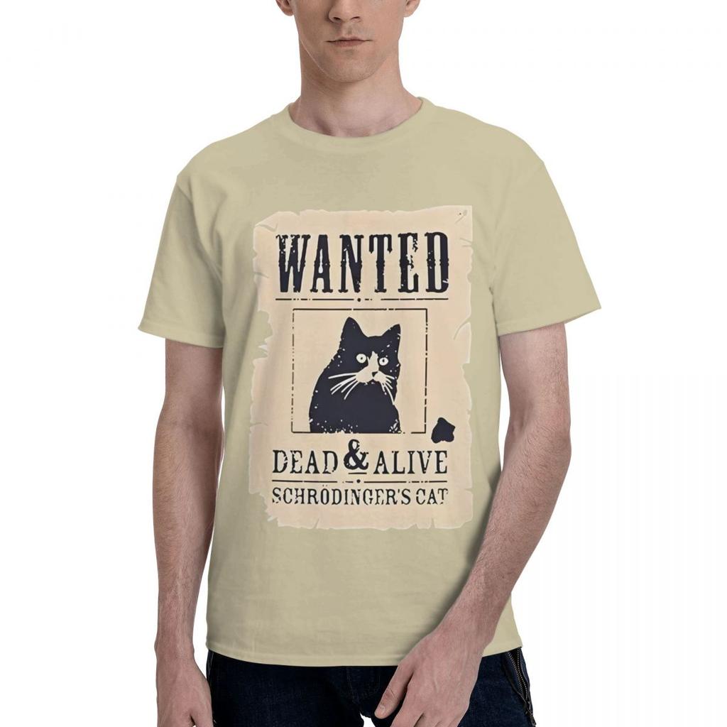 Funny Schrodingers Cat 100 Cotton Casual Breathable Confortable Manga Funny Ugus TShirts Clothes Men