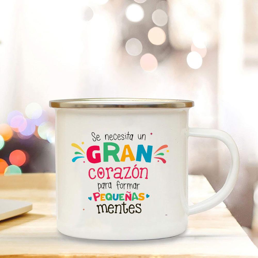 It Takes A Big Heart To Help Shape Little Minds Spain Enamel Mugs Mug Beer Cup Cupshe Coffee Travel Mug Kawaii Custom Cups Funny