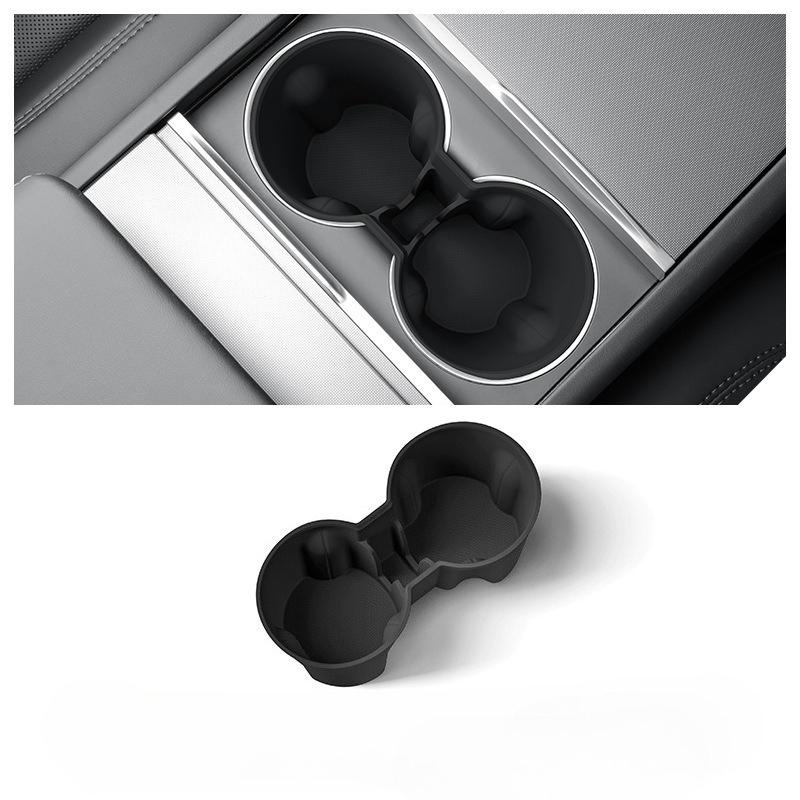Cup Holder for Tesla Model Y Juniper 2025 Center Console Storage Box Non-slip Insert Cup Holder Car Interior Accessories