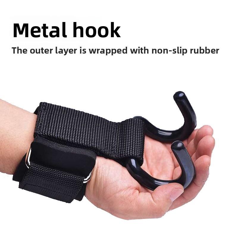 Dubbelkrok Fitness Power Hook Pull-up Hängande Horisontell Stång Handledsskydd Greppkrok Handskbälte Dödligt Dragbälte Lumbar Power Belt