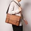 Men'S Retro Shoulder Bag Large Capacity Crazy Horse Leather Messenger Bag Genuine Leather Messenger Bag Cowhide Men'S Bag