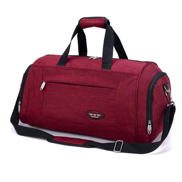 

Водонепроникна нейлонова дорожня модна сумка на вихідні, вінтажна повсякденна речова сумка через плече, велика нічна сумка вина червоного кольору