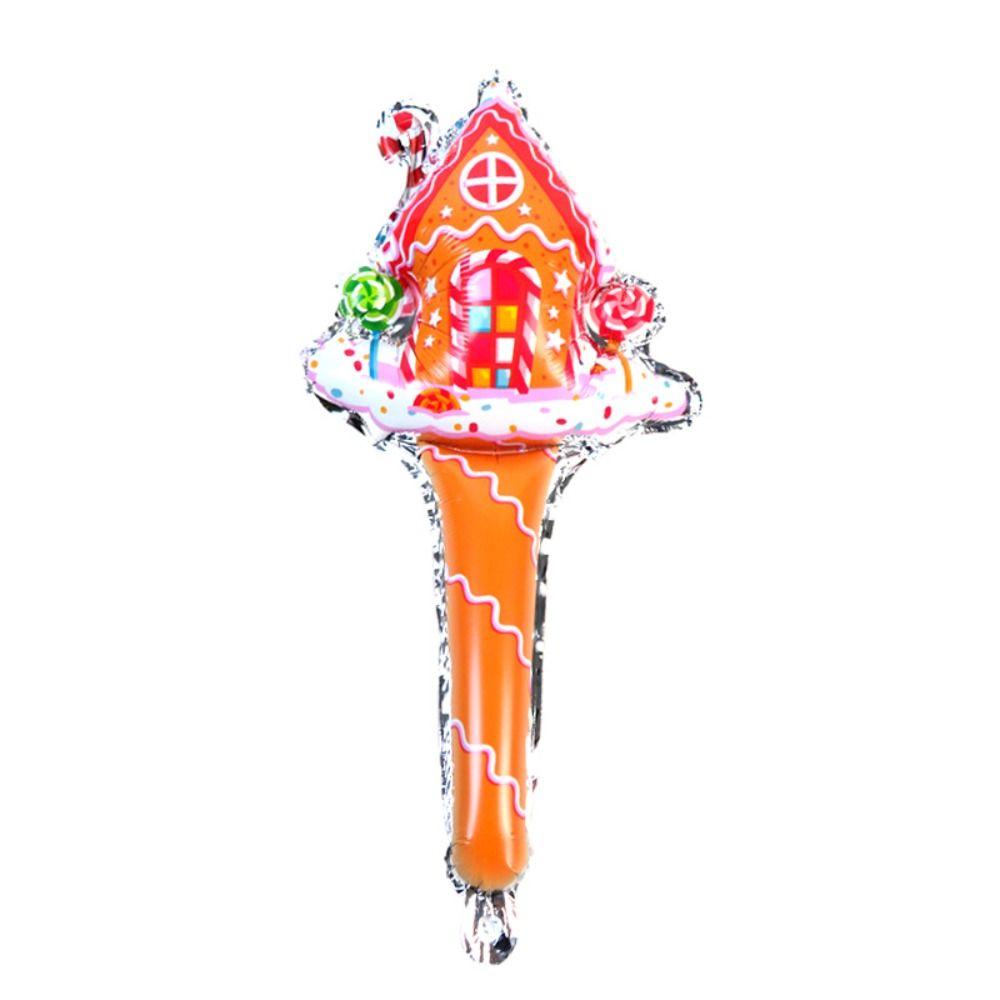 Crystal Ball Christmas Inflatable Stick Cookie House Children's Inflatable Toys Store Decoration
