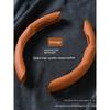 Car Steering Wheel Cover Round/D-Shaped Ultra-Thin Breathable Wear-Resistant Nappa Leather Handle Cover Non-Slip Sports Style Suitable for All Seasons