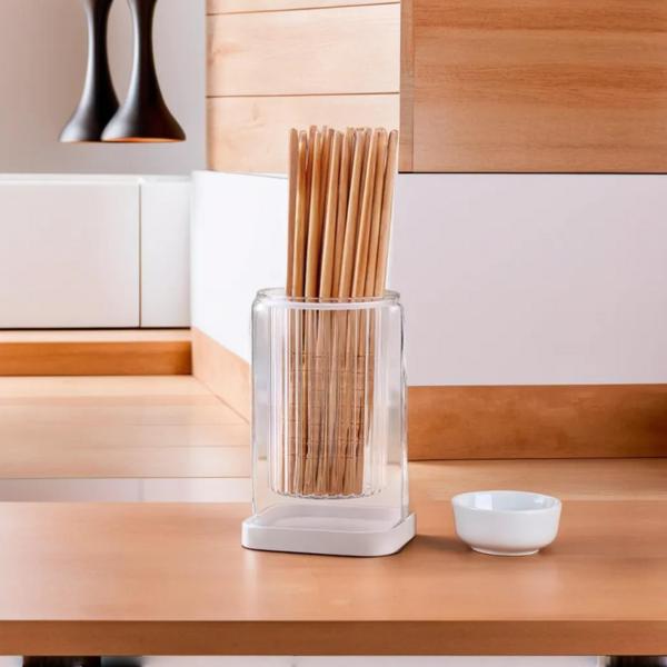 Good Household Modern Drainable 1-hole Cutlery Holder, White, 1 Piece, Korean Popular Tableware