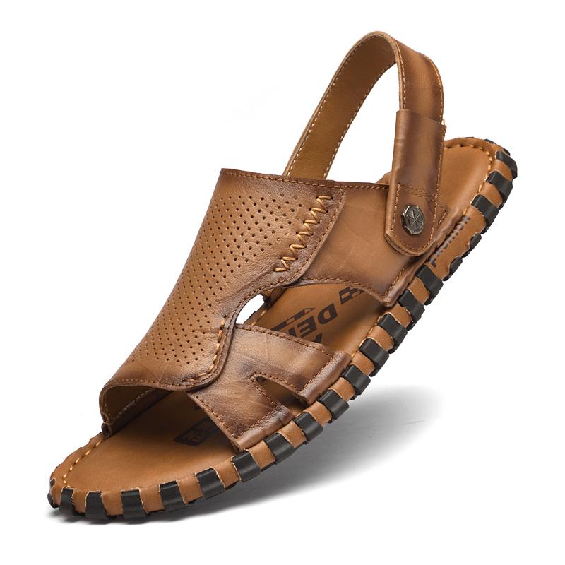 Fashion New Summer Brand Men's Sandals Breathable and comfortable New Young Gentlemen Outdoor Beach Casual  Man Slippers Shoes