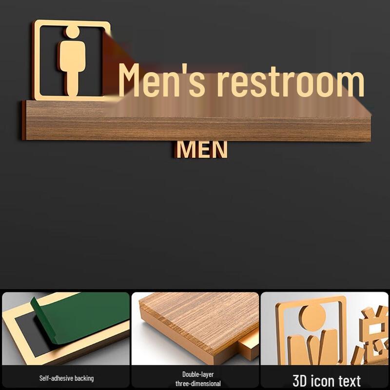 Acrylic Men s Restroom Sign