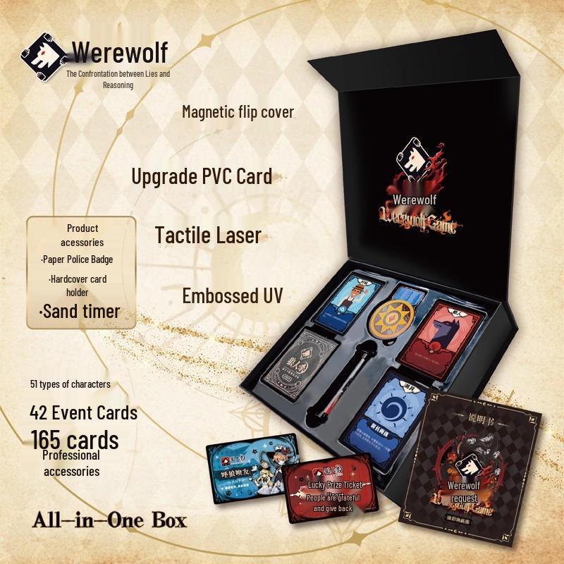 Werewolf Kill: Zhen Cai Huan Xin Edition - New Character PVC Board Game Cards for Party Play