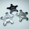 4Pcs Car Wheel Hub Cover Tires Rim Center Replace Cap Decoration Sticker For Audi Q5 A3 A5 A4 A4L A6 A6L A7 A8 Auto Emblem