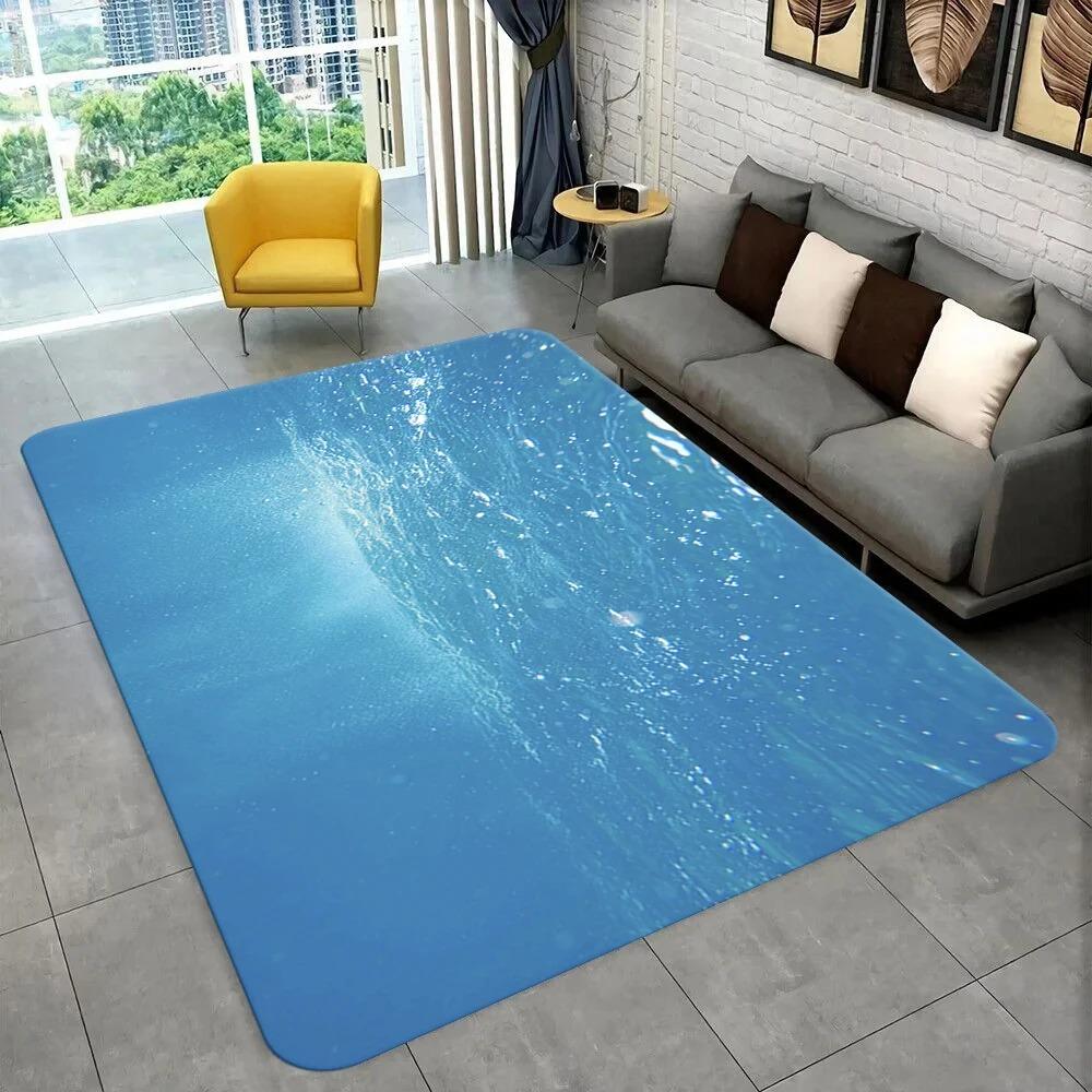 

Ocean Wave Style Area Rug Collection Realistic Sea Beach Pattern Floor Mat For Living Room Coastal Home Decor 40x60CM