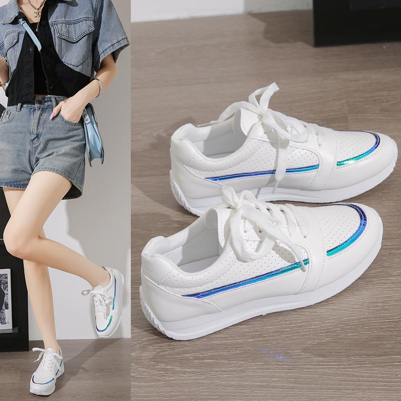 Mode 2025Damen Sneaker Plateauschuhe Leder Patchwork Freizeit Sportschuhe Outdoor Laufen Vulkanisierte Schuhe Zapatillas Mujer