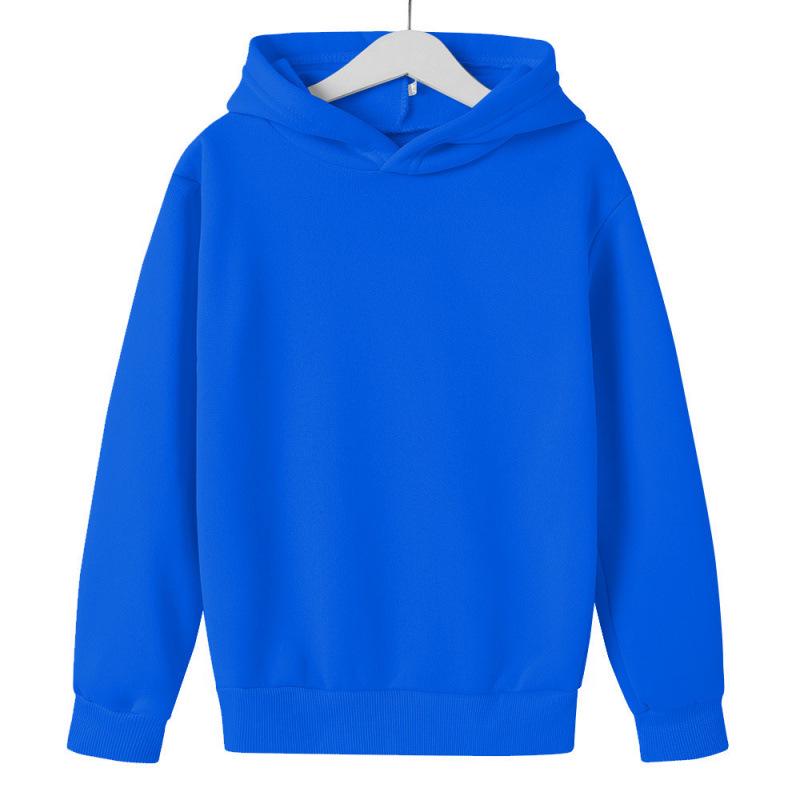 Children's Trendy Solid Color Pullover: Boys' Long Sleeve & Girls' Short Sleeve
