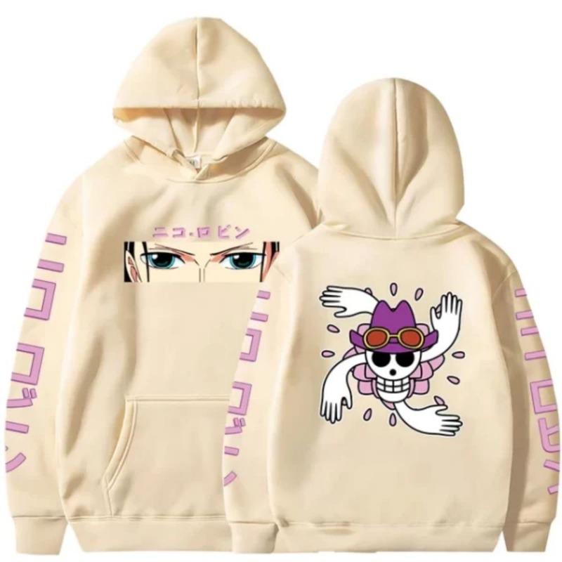 One Piece Kapuzenpullover Nico Robin Grafik Anime Pullover Hoodie Herren Trend Street Sport Pullover Damen Hohe Qualität Herbst Winter Jumper