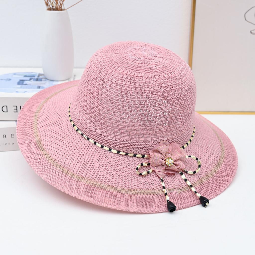 Hat Women's Summer Straw Hat Fashion Beach Hat Versatile UV Protection Sun Hat Flower Sun Protection Hat